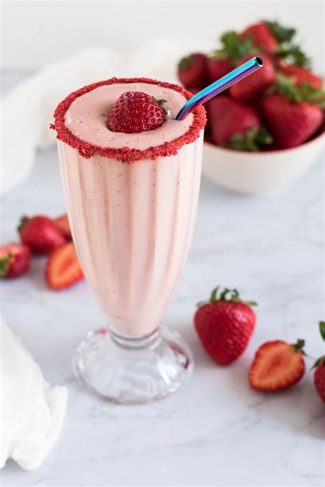 Magical Fusion: Combining Fresh Strawberries and Spoon Milkshake